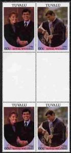 Tuvalu 1986 Royal Wedding (Andrew & Fergie) 60c with ...