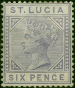 St Lucia 1885 6d Lilac SG35 Good MM