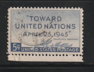 US 1945 United Nations Conference Sc 928 Used A3296