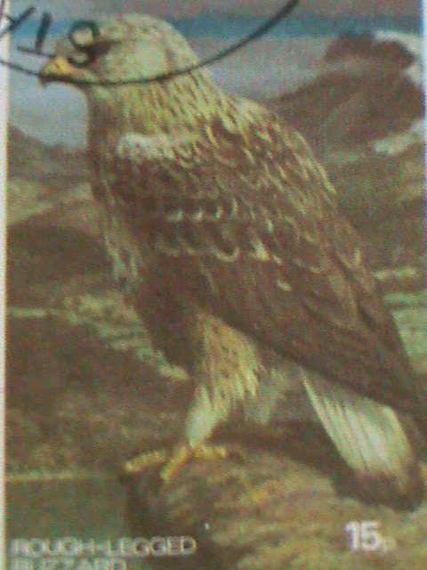 SCOTLAND-STAFFA STAMP-1977 WORLD ENDANGER BIRDS-OWLS CTO SHEET VERY FINE