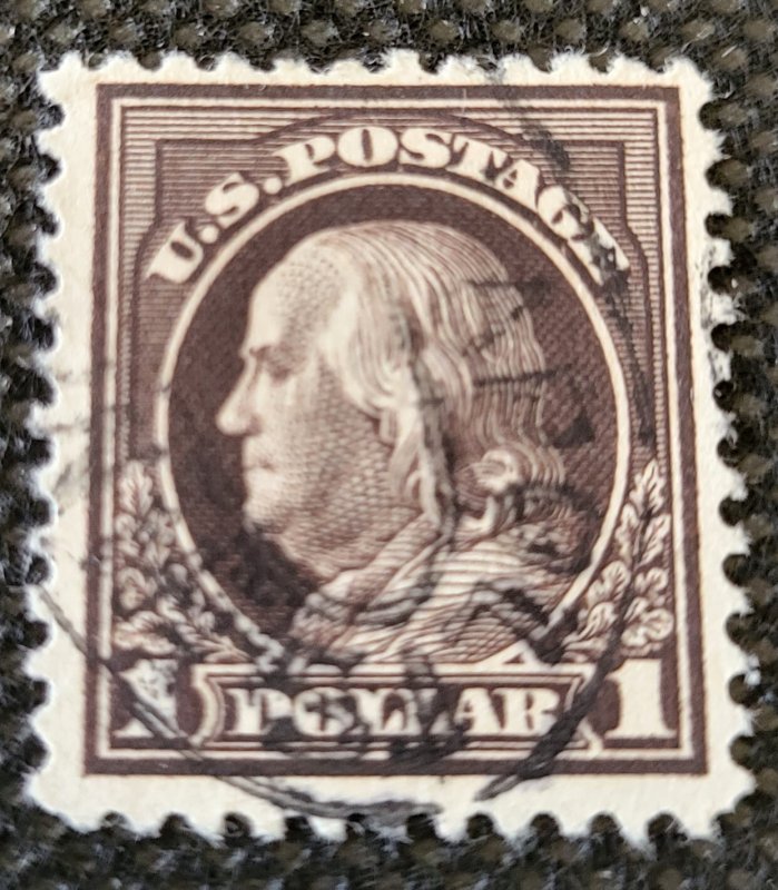 USA, 1912, #423, $1.00 Franklin profile, SCV$85.00