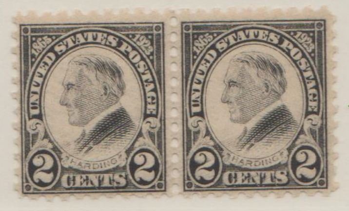U.S. Scott #612 Harding Stamps - Mint Pair