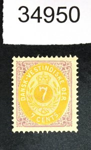 US STAMPS DANISH WEST INDIES # 9 MINT OG H $40 LOT #34950