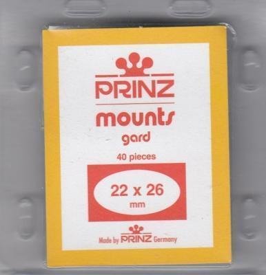 Prinz Stamp Mount 22/26 Pre-Cut Single Black