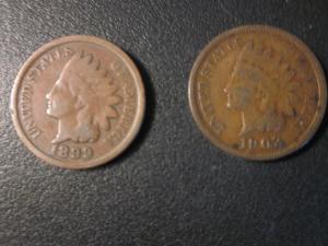 two indian head coins