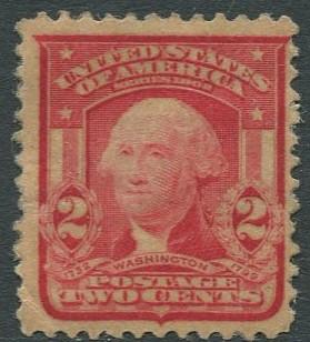 USA - Scott 319Fk - Washington -1908 - MH - Perf. 12-  Scarlet 2c Stamp