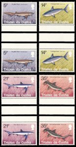 Tristan da Cunha 1982 Scott #302-305 Gutter Pairs Mint Never Hinged