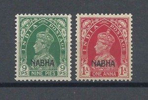 INDIA/NABHA 1941/45 SG 97/8 MNH Cat £27