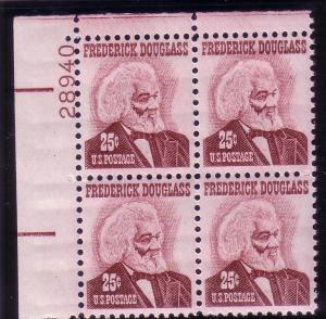 Plt Blk Sc# 1290 Frederick Douglass MNH #28940 UL 