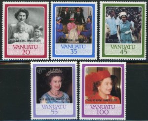 Vanuatu #465-469 Royal Wedding 40th Anniversary Postage Stamps Topical 1987 MLH