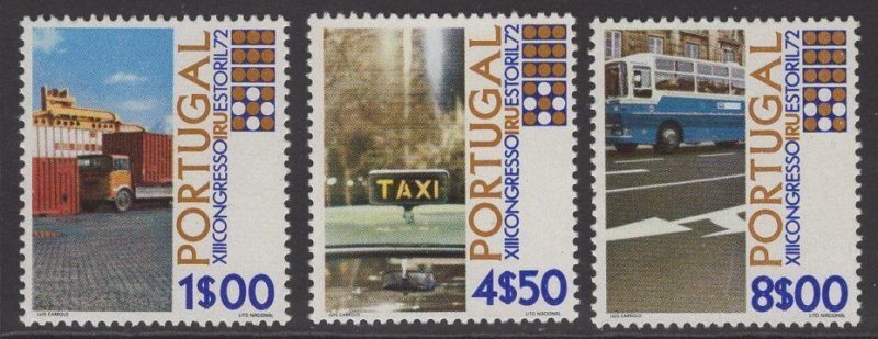 PORTUGAL SG1473/5 1972 INTERNATIONAL ROAD TRANSPORT UNION CONGRESS MNH