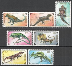 L0174 1991 Mongolia Fauna Reptiles 1Set Mnh