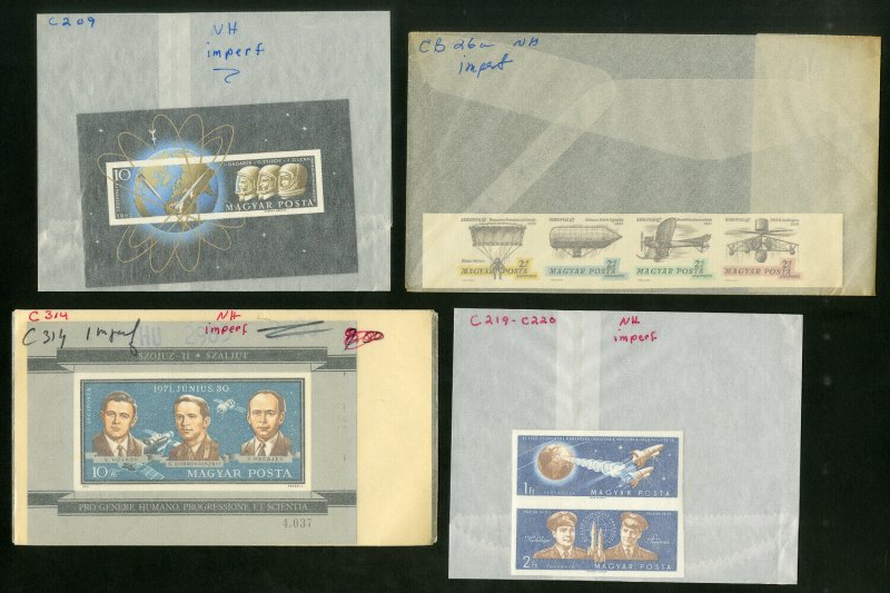 Hungary Imperforate Stamp Collection