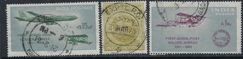 India 336-38 Used 1961 set (ak3864)