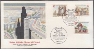 GERMANY (BERLIN) Sc # 9N512-4.1 SET of 3 FDC VARIOUS BERLIN PORTALS & GATEWAYS