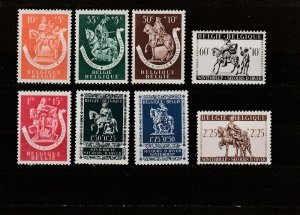 Belgium  Scott#  B332-B343  MNH  (1942-3 St. Martin Statues)