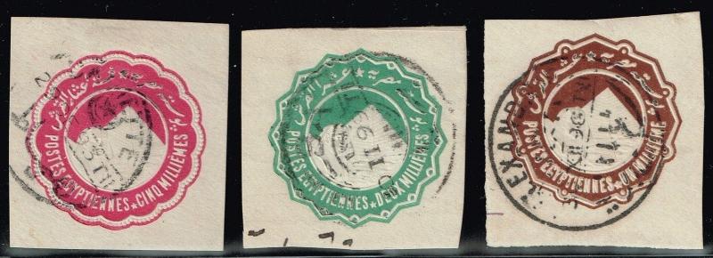 Egypt - 3 Cut Squares - Lot 110815