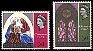 Gibraltar 203-204, MNH, Christmas 1967