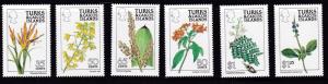 Turks & Caicos Islands 1990 Flowers complete (16) perf. 14  XF/NH(**)