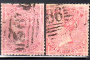 Great Britain  26, 26a  U, good color study  -   cat$250.00