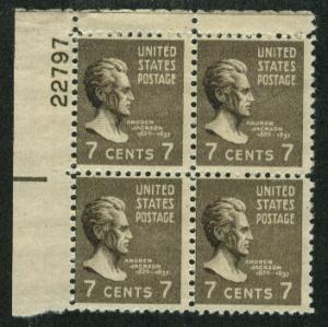 #812  7c Andrew Jackson