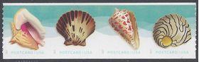 #5167-5170 (34c Forever) Seashells Coil Strip of 4 2017 Mint NH