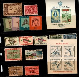 Cuba- Airmails NH sets (Catalog Value $57.75)