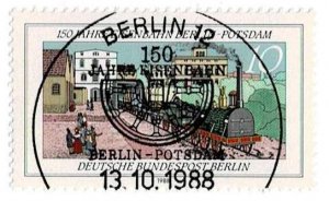 Germany 1988,Sc.#9N573, used, 150 years of the Berlin-Potsdam railway