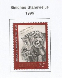 LITHUANIA - 1999 - Simonas Stanevieius  - Perf Single Stamp - M L H