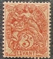 France-Off. Turkey 23 MNH 1902 3c Liberty