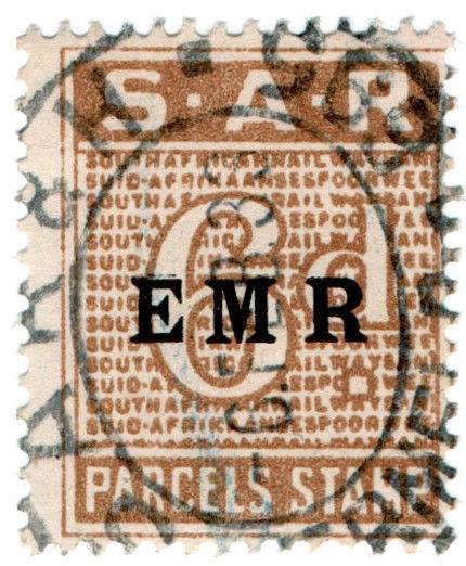 (I.B) South Africa Railways : Parcel Stamp 6d