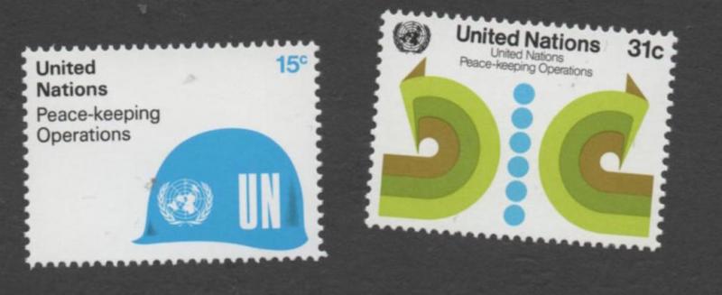 SCOTT   320-321   singles    MNH UN New York 1980