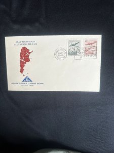 C) 1946. ARGENTINA. FDC. ARGENTINE ATLAS. DOUBLE STAMP. XF