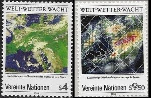 1989 United Nations Vienna Weather Watch SC# 91-92  Mint