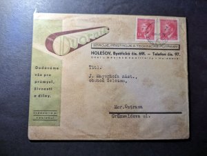 1944 Express Germany Bohemia Moravia Cover Holesov to Ostrava