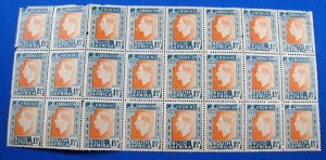 SOUTH AFRICA 1937  -  SCOTT # 76  -  SHEET of 11 P AIRS  -  MNH        (jps10)