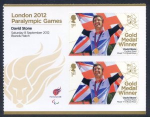 GB London 2012 Paralympics David Stone Gold 1st Class MNH SG3404a 