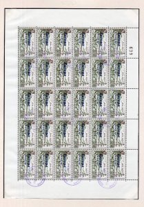 HERM: 3d EUROPA 1961 COMPLETE SHEET OF 30 (POSTMARKED)