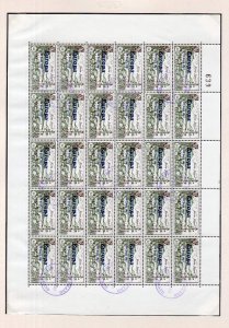 HERM: 3d EUROPA 1961 COMPLETE SHEET OF 30 (POSTMARKED)