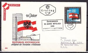 Austria, Scott cat. 754. U.N. Headquarters issue. First day cover.