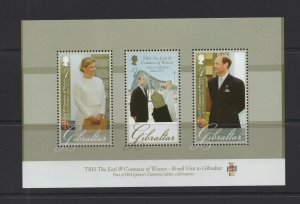 Gibraltar #1352 (2012 Royal Visit sheet) VFMNH CV $9.75