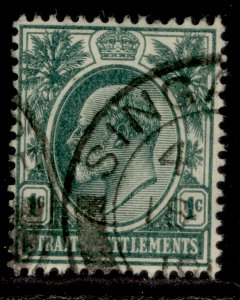 MALAYSIA - Straits Settlements EDVII SG127a, 1c deep green, FINE USED. CHALKY