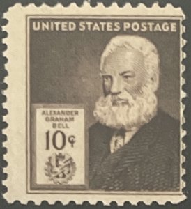 Scott #893 1940 10¢ Famous Americans Alexander Graham Bell MNH OG
