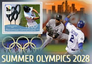 Stamps. Olympic 2028 LA HihgJump, Lacross, Baseball  2024 year 6 sheets perf