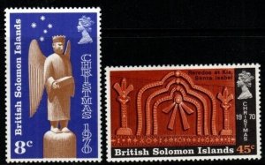 BRITISH SOLOMON IS. SG199/200 1970 CHRISTMAS MNH