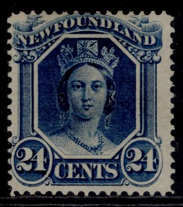 CANADA - Newfoundland QV SG30, 24c blue, UNUSED. Cat £55.