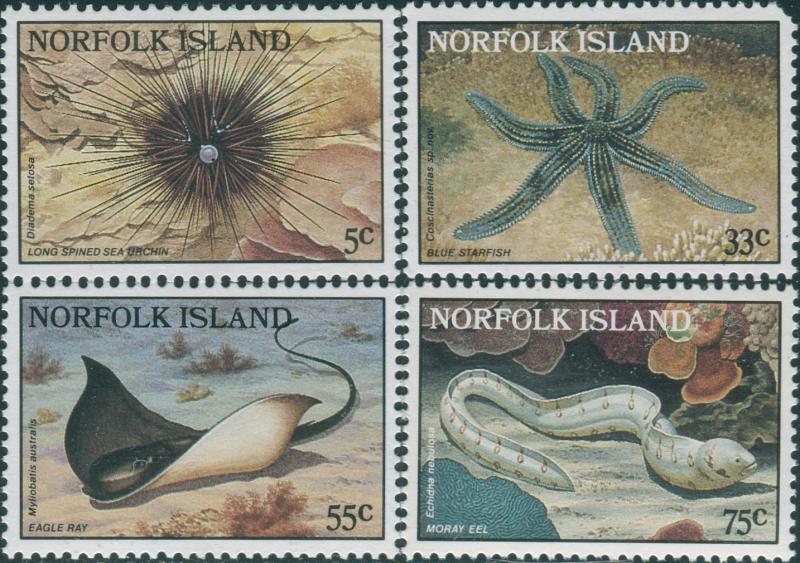 Norfolk Island 1986 SG378-381 Reef set MNH