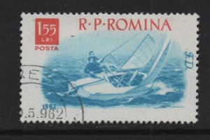 Romania #1483  cancelled 1962  sailboat 1.55 l