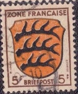 Germany -French Occupation 1945 -  4N3 Used