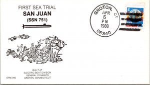 USS San Juan - 4.5.1988 - First Sea Trial / Groton, CT - F44676